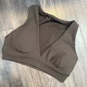 BuffBunny | Ribbed Deep V Sports Bra